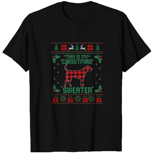 This Is My Christmas Sweater Foxhound Dog Lover Ugly Xmas T-Shirts