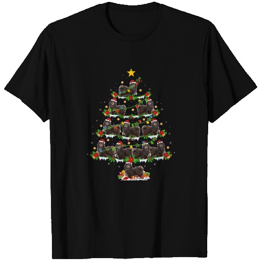 Dog Havanese Lover xmass Lights Havanese Christmas Tree T-Shirts