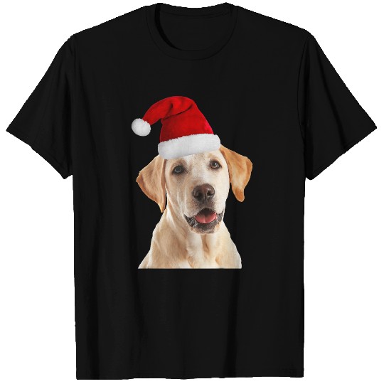 Labrador Lab Dog Yellow Lab Dog Santa Hat Christmas Labrador Retriever T-Shirts