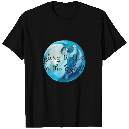 Trumpet Lover Glory to God Christmas Angel Trumpet Christian Holy Night T-Shirts