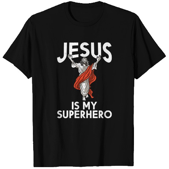 Christian Jesus Christ Christian Jesus is my Superhero God Religious 194 Bible Verse Christ T-Shirts