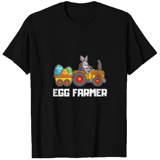 Tractor driving Happy Easter Egg Farmer Farmers Tractor Eggs Easter Bunny Eggs T-Shirts