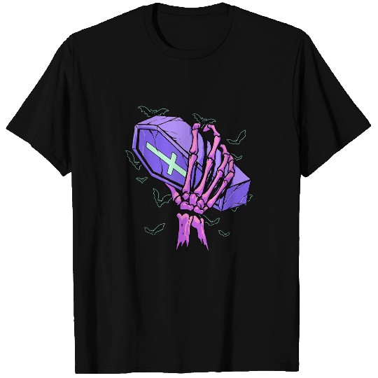 Skeletons Skulls Pastel Goth Skeletons Hand Funeral Coffin Gothic Halloween 71 Skull T-Shirts