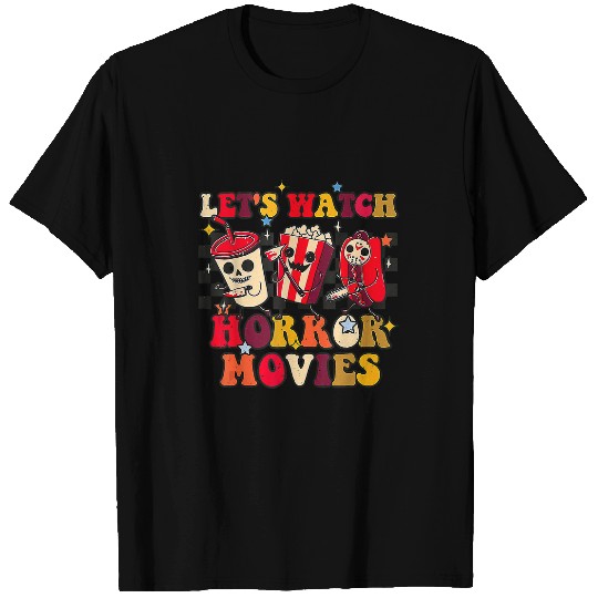 Skeletons Skulls Lets Watch Horror Movies Funny Halloween Midnight Movie 26 Skull T-Shirts