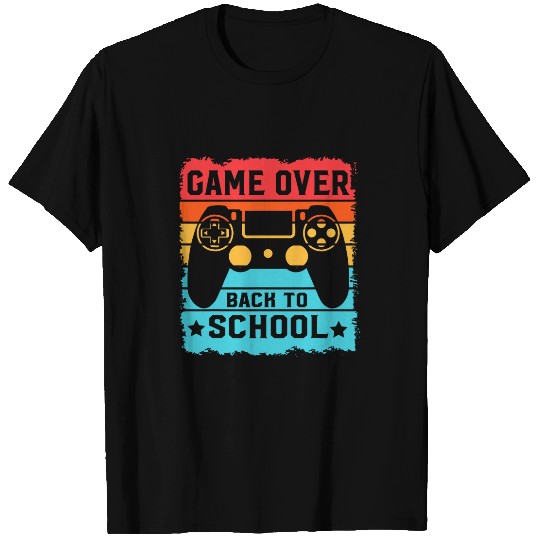 game over back to school for boys Teacher Student Controller 1 T-Shirts