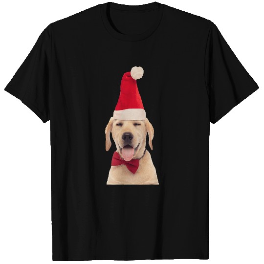 Labrador Lab Dog Yellow Lab Tongue Dog Santa Christmas Labrador Retriever T-Shirts