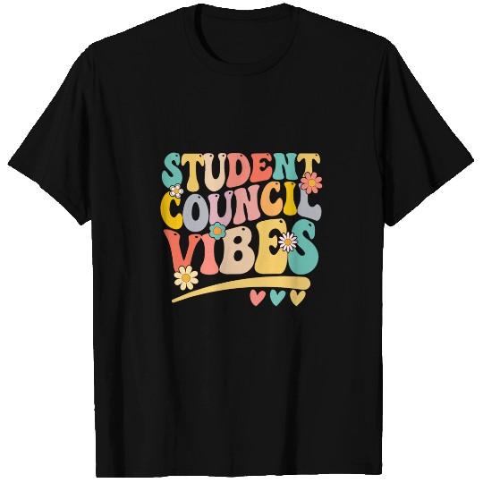 Groovy Student Council Vibes Retro School Student Council 1 T-Shirts