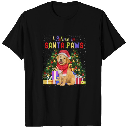 Labrador Lab Dog I Believe In Santa Paws Cute Christmas Labrador Puppy 3 8 T-Shirts
