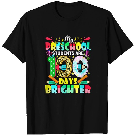 Teacher Job Happy 100th day of School Gift 100 days of Preschool Teacher T-Shirts