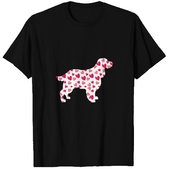 Valentines Day Springer Spaniel Hearts Puppy Dog Lover T-Shirts