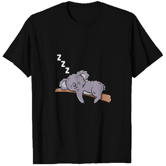 Funny Bear Sleeping Baby Koala Animal In The Tree Australian Koala Cute Bears T-Shirts