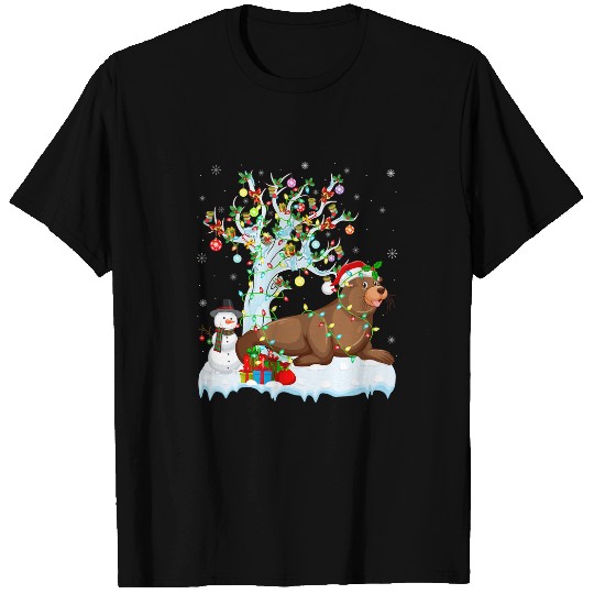 Sea Lion Gift xmass Element Tree Lighting Sea Lion Christmas 34 T-Shirts