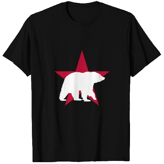 Funny Bear White Norcal Bear With Star Cute Bears T-Shirts