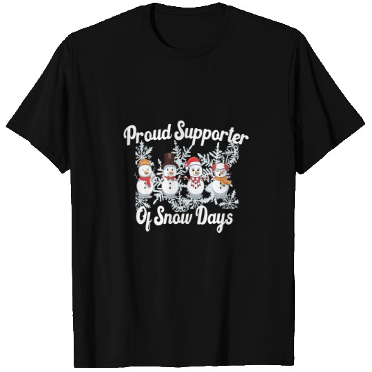 Funny Snow Day Supporter Teacher Student Winter Snowflake T-Shirts