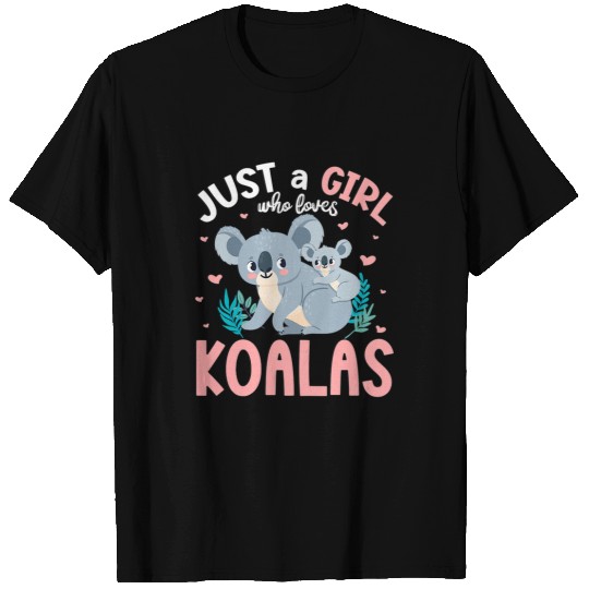 Funny Bear Just A Girl Who Loves Koalas Koala Bear Lover Kawaii Cute Bears T-Shirts