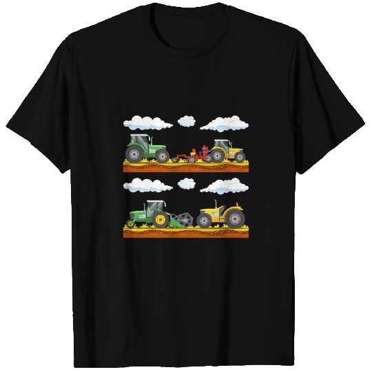 Tractor driving Farming Dad Worker Design For Farmers Garden Farm T-Shirts