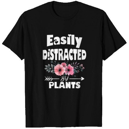 Cute Easily Distracted By Plants Gardening 2 T-Shirts