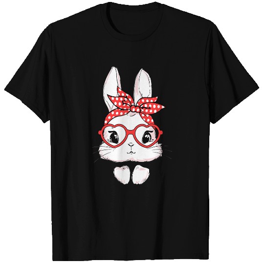 Rabbits Easter Day Leopard Bunny Glasses Eggs Cute Rabbit 6 T-Shirts