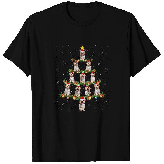 Dog Havanese Lover xmass Tree Lights Santa Havanese Christmas T-Shirts