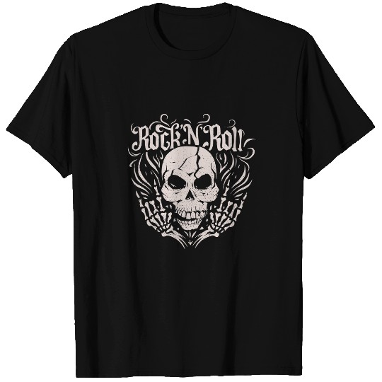 Skeletons Skulls Rock and Roll Skull T-Shirts