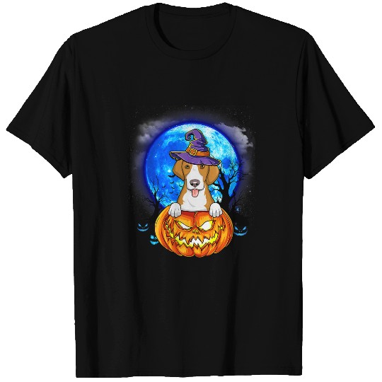 Foxhound Witch Hat Pumpkin Scary Halloween Dog Lovers T-Shirts