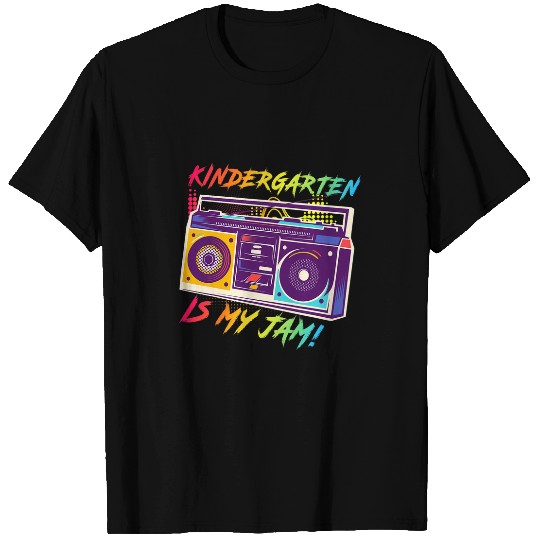 vintages 80s Kindergarten is my jam funny for boy girl kids T-Shirts