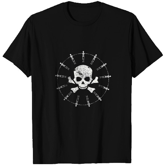 Skeletons Skulls Crossbones Punk Rock Gothic Bones Tattoo Skull T-Shirts