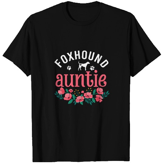 Foxhound Auntie Dog Gifts Womens Dog Lover Owner Christmas T-Shirts