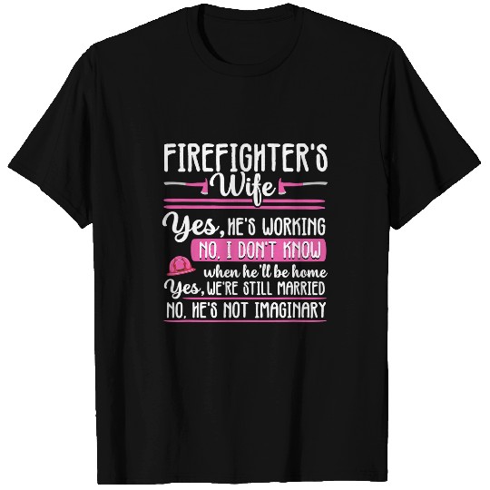 Fireman Firefighter Wife Mom Girlfriend Red Line Fireman 240 Firemen T-Shirts