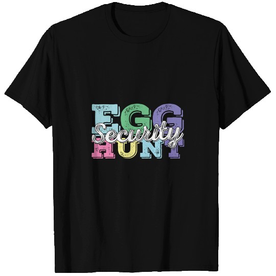 Egg Hunt Security Retro Easter Egg Hunt Supervisor Easter T-Shirts