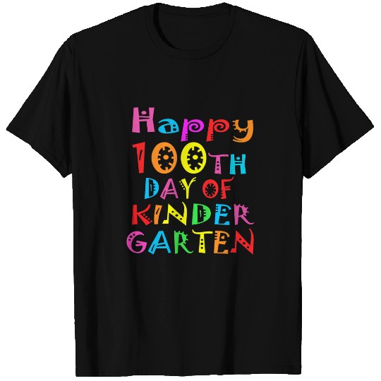 Happy 100 Days of Kindergarten Teacher and Student T-Shirts