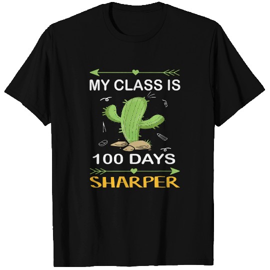 Happy 100 Days Of School Smarter Sharper Teacher And Student 1 T-Shirts