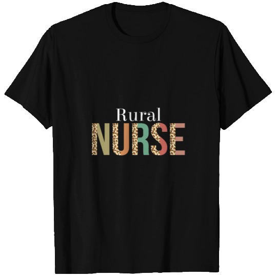 Leopard Rural nurses Print For Nursing Student T-Shirts