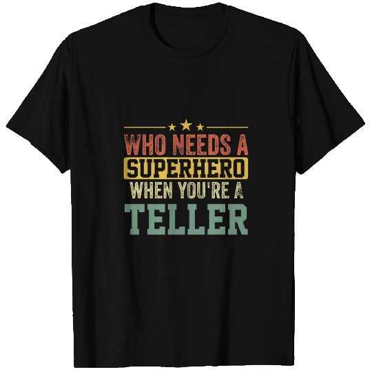 Funny Teller Superhero vintages Tee For Men Dad T-Shirts