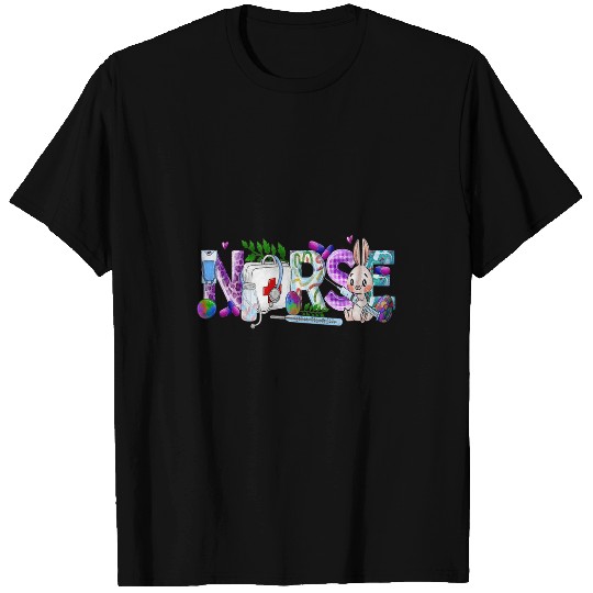 Easter nurses Bunny Stethoscope Scrub Top Women T-Shirts
