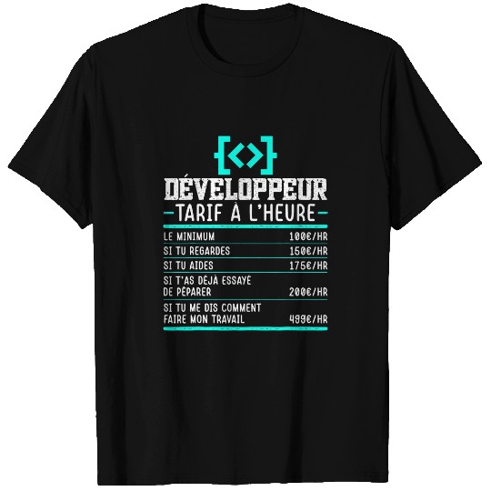 Je Suis Developer Humour Gift Coder Geek Programmer 1 T-Shirts