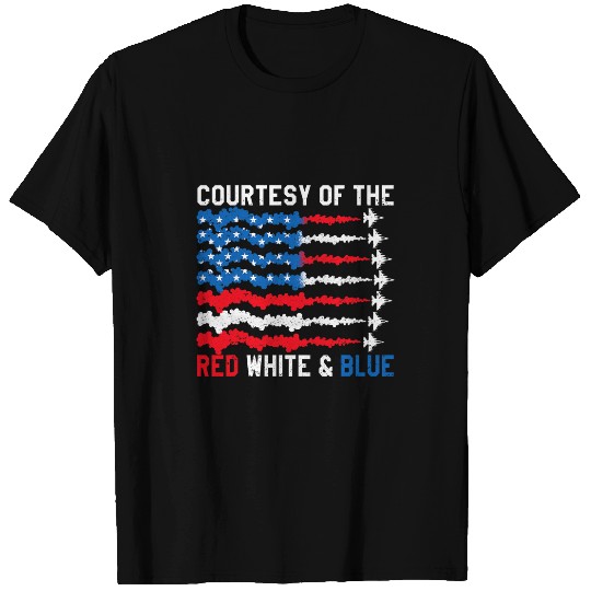 Courtesy Of The Red White Blue USA American Flag Summer T-Shirts