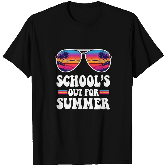 Retro Last Day of Schools Out For Summer Teacher Boys Girls 2 T-Shirts
