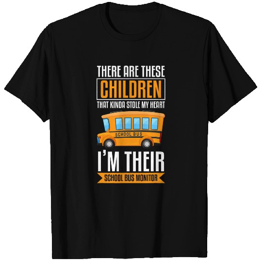 School Bus Monitor Job Student Delivery Specialist Bus Aide T-Shirts
