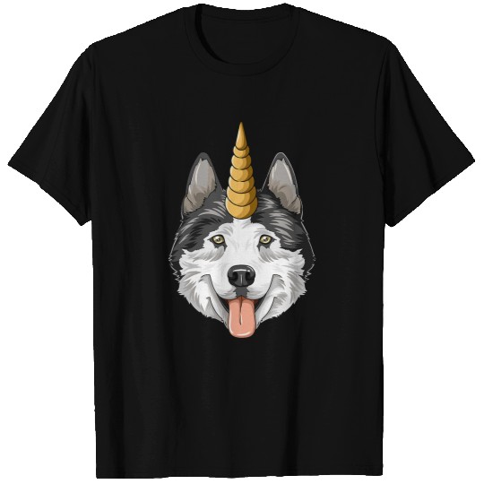 Pony Unicorns Husky Alicorn Horn Husky 186 Ponies T-Shirts