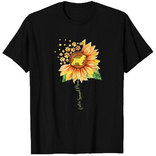 Dog Cocker Spaniel Mom Sunflower for Cocker Spaniel Lover T-Shirts