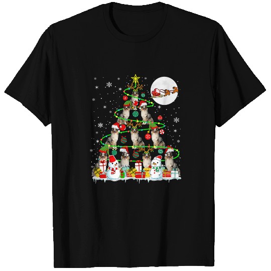 Santa Reindeer Elf Australian Cattle Dogs xmass Tree Lover T-Shirts
