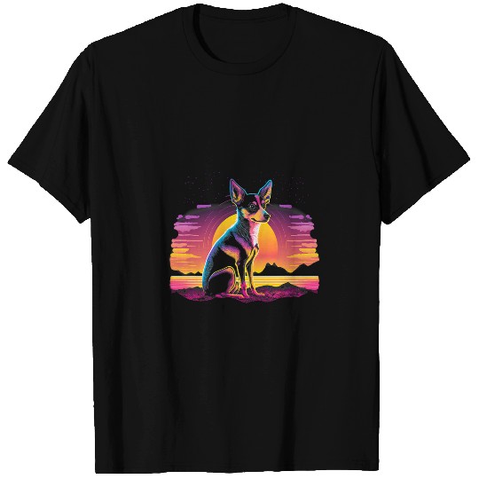 Retro Aesthetic Toy Fox Terrier dog 1 T-Shirts