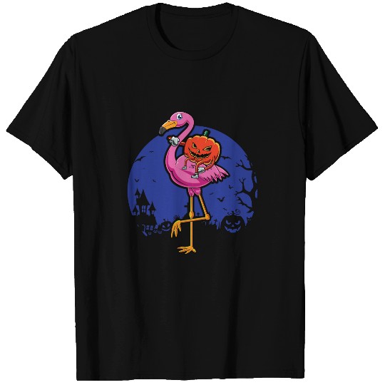 Pink Flamingo Pumpkin Flamingo Halloween Costume Flamingos T-Shirts