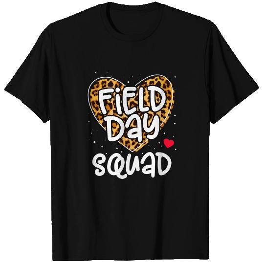 Field Day Squad Fun Day Leopard Teacher PE Field Trip T-Shirts