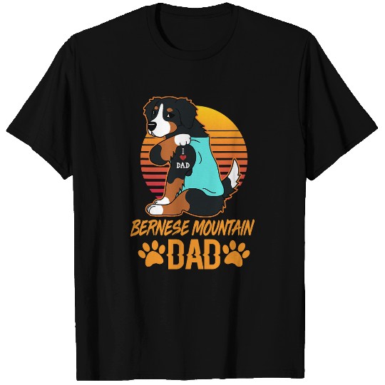 vintages Bernese Mountain Dad Funny Fathers Day For Paw Daddy T-Shirts