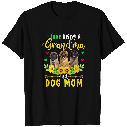 I Love Being A Grandma And Dog Mom Leonberger Sunflowers T-Shirts