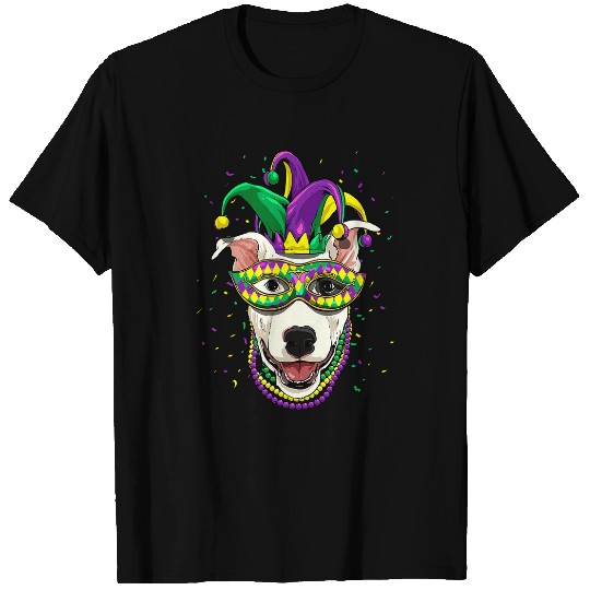 Mardi Gras Dog carnivals Bull Terrier Jester Bully Dog Lover 156 T-Shirts