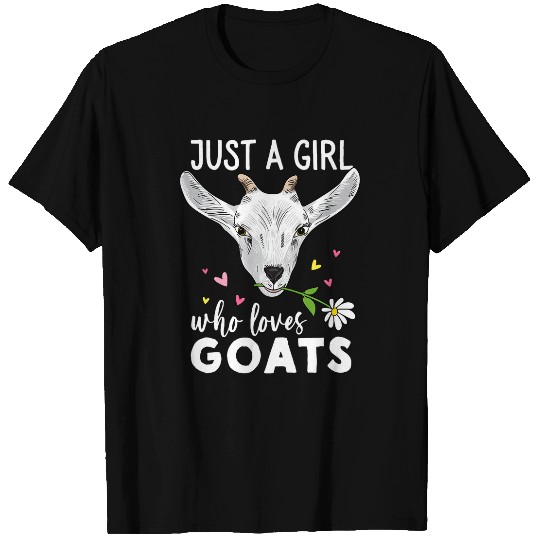 Goats Lover Cute Just a Girl Who Loves Goats Farm Animals Goats Lover 21 T-Shirts