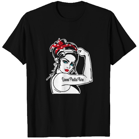 Female Licensed Practical nurses LPN Rosie The Riveter Girl T-Shirts